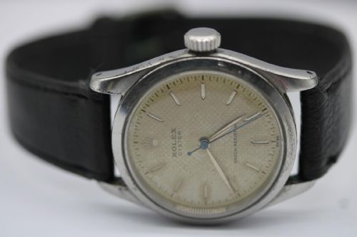 ROLEX OYSTERWATCH 1956 MANUAL WIND RARE CREAM LINEN DIAL ORIGINAL SALE PAPERS - ADDITIONAL PHOTO 8