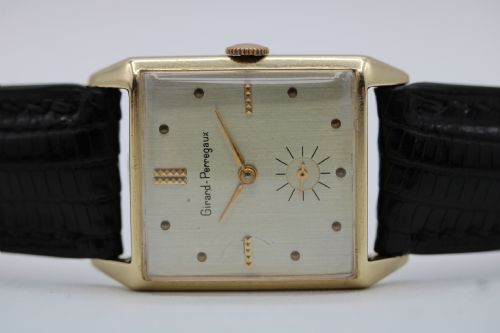 GIRARDPERREGAUX ART DECO 14CT YELLOW GOLD RECTANGULAR DRESS WATCH 1950S - ADDITIONAL PHOTO 7