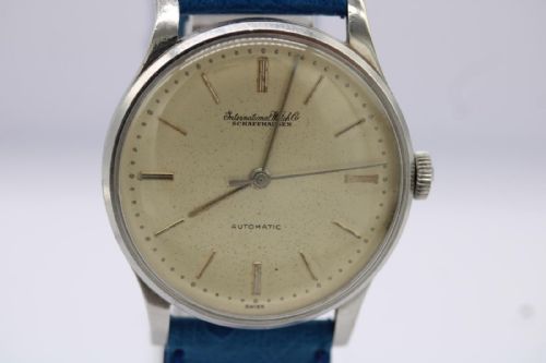 IWC AUTOMATIC 1464855 VINTAGE 1960S SERVICED 35MM STAINLESS STEEL PATINA DIAL WATCH - ADDITIONAL PHOTO 1