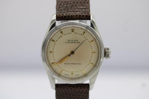 ROLEX OYSTER 6244 WATCH C1952 MANUAL WIND IVORY HONEYCOMB DIAL VINTAGE COLLECTORS PIECE - ADDITIONAL PHOTO 1