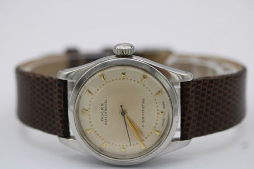 ROLEX OYSTER 6244 WATCH C1952 MANUAL WIND IVORY HONEYCOMB DIAL VINTAGE COLLECTORS PIECE - ADDITIONAL PHOTO 9