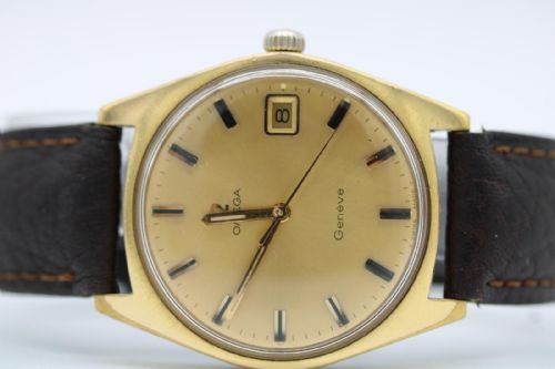 OMEGA GENEVE REF 136041 GOLD SUNBURST DIAL MANUAL WIND VINTAGE WRIST WATCH - ADDITIONAL PHOTO 2