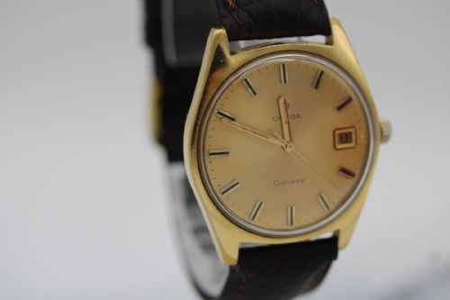 OMEGA GENEVE REF 136041 GOLD SUNBURST DIAL MANUAL WIND VINTAGE WRIST WATCH - ADDITIONAL PHOTO 5