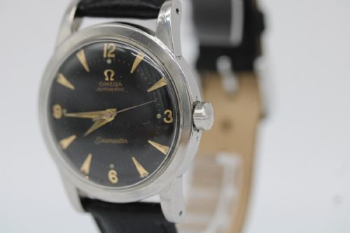 OMEGA SEAMASTER WRIST WATCH REF 25776 HONEYCOMB BLACK DIAL CAL 351 BUMPER AUTOMATIC 1950 - ADDITIONAL PHOTO 2