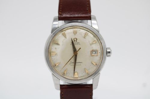 OMEGA SEAMASTER WRIST WATCH REF 2846 CALENDAR HONEYCOMB DIAL CAL 503 AUTOMATIC 1958