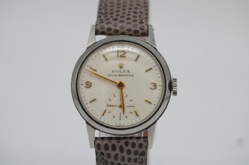 rolex watch 12324 1955 31mm stainless steel cream dial manual wind - CATEGORY: ANTIQUE WATCHES - DATED 1950
