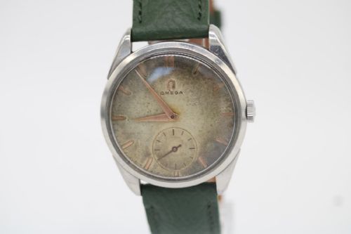 OMEGA VINTAGE 29004 35MM STAINLESS STEEL MANUAL WIND 1958 BURNT PATINA DIAL WATCH - ADDITIONAL PHOTO 3