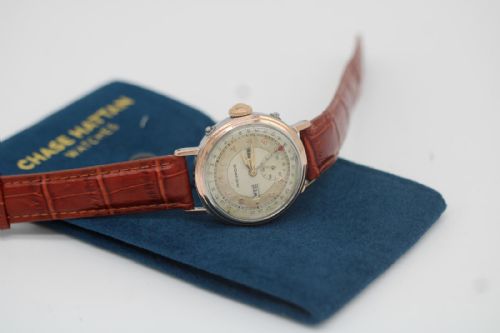 MOVADO TRIPLE DATE CALENDAR 14789 1950S ROSE GOLD STEEL WATCH MANUAL WIND SERVICED APRIL 2026 - ADDITIONAL PHOTO 5
