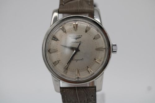 LONGINES CONQUEST 9000 WATCH AUTOMATIC 35MM SILVER DIAL FULLY SERVICED VERY GOOD CONDITION C1960S - ADDITIONAL PHOTO 2