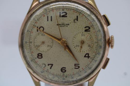 BREITLING CADETTE VINTAGE CHRONOGRAPH VENUS 175 GOLD PLATED 1950S WATCH SERVICED MAY 2026 - ADDITIONAL PHOTO 2