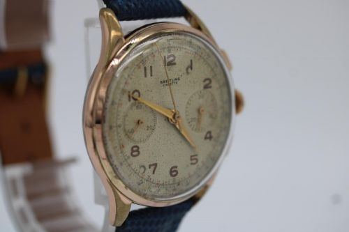 BREITLING CADETTE VINTAGE CHRONOGRAPH VENUS 175 GOLD PLATED 1950S WATCH SERVICED MAY 2026 - ADDITIONAL PHOTO 6