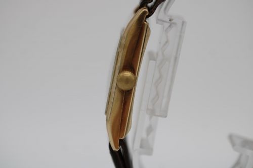 ZENITH VINTAGE TANK STYLE 9CT GOLD DENNISON CASE 33MM C1944 WRIST WATCH - ADDITIONAL PHOTO 5