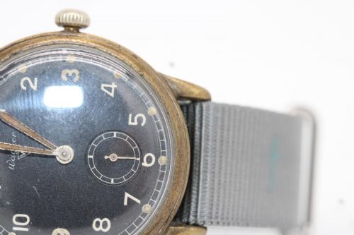 WAGNER GERMAN MILITARY WWII WATCH 36MM ORIGINAL DIAL C1940S - ADDITIONAL PHOTO 9