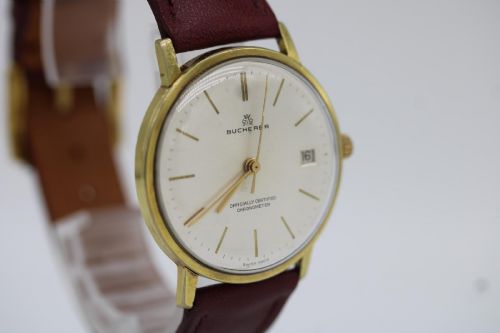 BUCHERER WATCH VINTAGE AUTOMATIC GOLD PLATED 35MM SERVICED - ADDITIONAL PHOTO 1