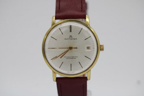 BUCHERER WATCH VINTAGE AUTOMATIC GOLD PLATED 35MM SERVICED
