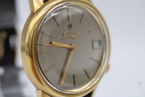 BULOVA ACCUTRON WRIST WATCH GOLD PLATED 35MM ORIGINAL BOX 1960 - ADDITIONAL PHOTO 3