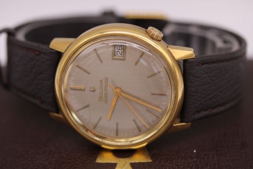 BULOVA ACCUTRON WRIST WATCH GOLD PLATED 35MM ORIGINAL BOX 1960 - ADDITIONAL PHOTO 8
