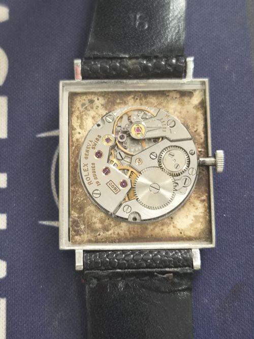 ROLEX CELLINI 3607 18CT WHITE GOLD 30 X 26MM ORIGINAL STRAP BUCKLE 1960S - ADDITIONAL PHOTO 4