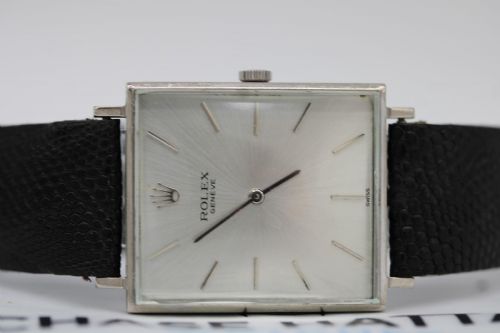ROLEX CELLINI 3607 18CT WHITE GOLD 30 X 26MM ORIGINAL STRAP BUCKLE 1960S - ADDITIONAL PHOTO 10