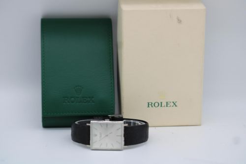 ROLEX CELLINI 3607 18CT WHITE GOLD 30 X 26MM ORIGINAL STRAP BUCKLE 1960S - ADDITIONAL PHOTO 12