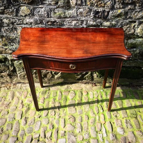 GEORGE III MAHOGANY TEA TABLE - ADDITIONAL PHOTO 2