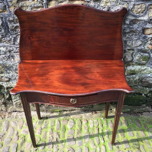 GEORGE III MAHOGANY TEA TABLE - ADDITIONAL PHOTO 4