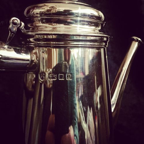 GEORGIAN STYLE SILVER COFFEE POT - ADDITIONAL PHOTO 3