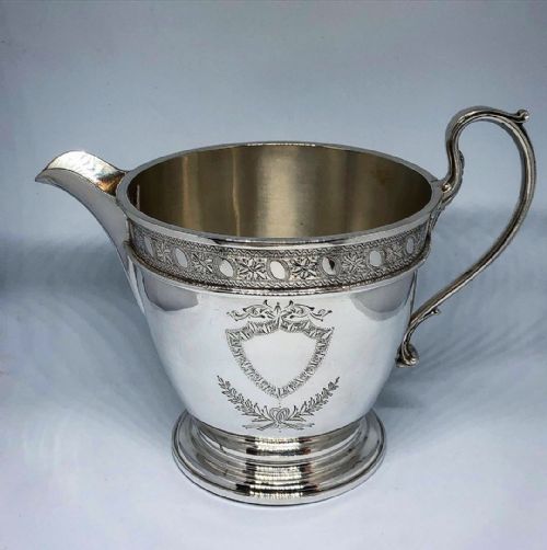 silver milk jug - CATEGORY: ANTIQUE SILVER - DATED 1920