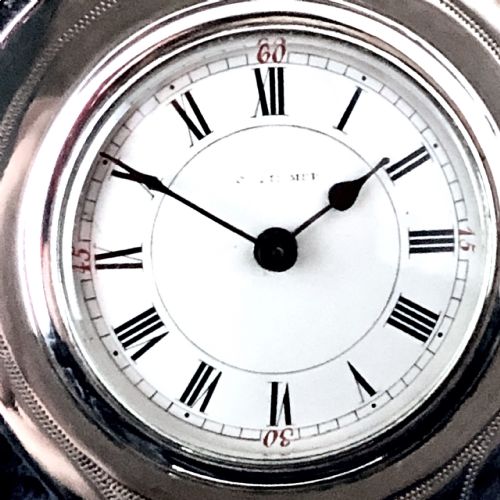 AN EDWARDIAN SILVER MANTEL CLOCK - ADDITIONAL PHOTO 3