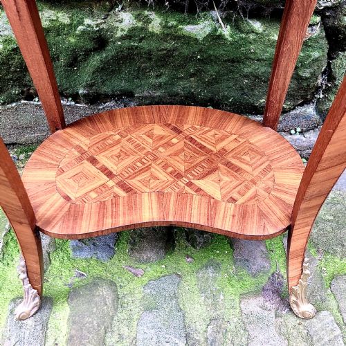A PAIR OF FRENCH KINGWOOD BEDSIDE TABLE OR LAMP TABLES - ADDITIONAL PHOTO 5