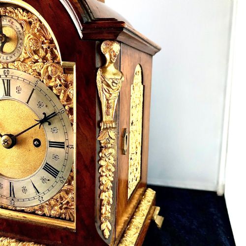 A FINE LATE 19TH CENTURY SMALL FUSE BRACKET CLOCK - ADDITIONAL PHOTO 9