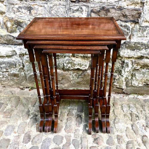 an edwardian nest of four tables - CATEGORY: ANTIQUE TABLES - DATED EDWARDIAN