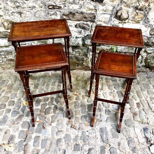 AN EDWARDIAN NEST OF FOUR TABLES - ADDITIONAL PHOTO 2