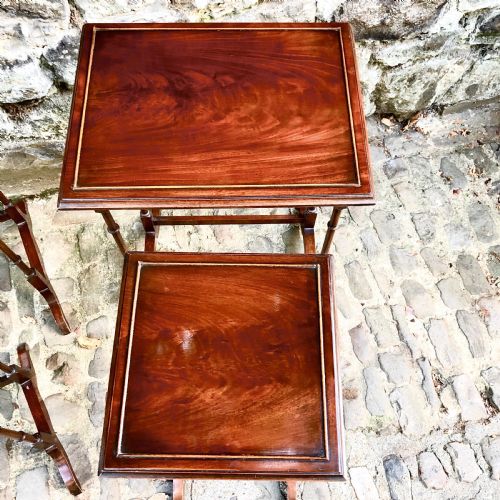 AN EDWARDIAN NEST OF FOUR TABLES - ADDITIONAL PHOTO 4