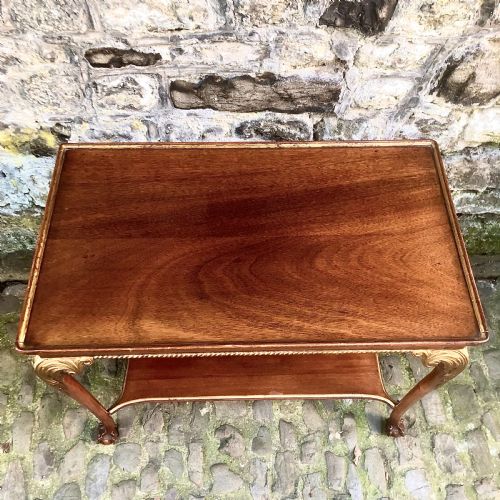 A LATE 19TH CENTURY TWO TIER WALNUT COFFEE TABLE - ADDITIONAL PHOTO 2