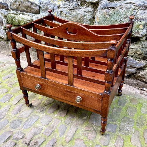 A GEORGE III MAHOGANY CANTERBURY - ADDITIONAL PHOTO 1