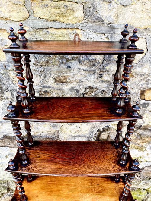 A SET OF EARLY VICTORIAN ROSEWOOD SHELVES - ADDITIONAL PHOTO 4