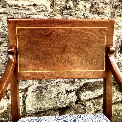 AN EARLY 19TH CENTURY MAHOGANY DESK CHAIR - ADDITIONAL PHOTO 4