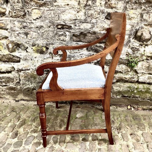 AN EARLY 19TH CENTURY MAHOGANY DESK CHAIR - ADDITIONAL PHOTO 6