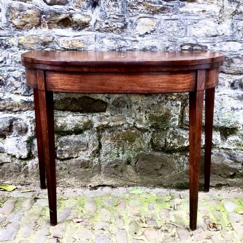 a george iii mahogany card table - CATEGORY: ANTIQUE TABLES - DATED GEORGIAN