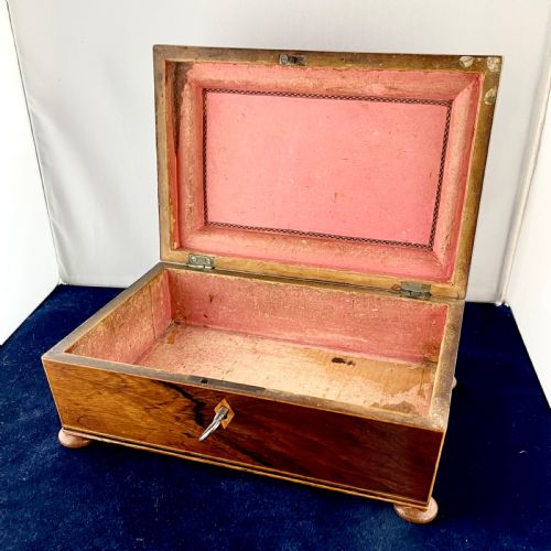 A REGENCY TUNBRIDGE WARE JEWELLERY BOX - ADDITIONAL PHOTO 3