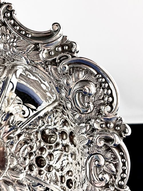 A FINE LATE VICTORIAN SILVER TAZZA - ADDITIONAL PHOTO 7