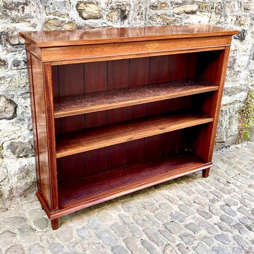 AN EDWARDIAN MAHOGANY BOOKCASE - ADDITIONAL PHOTO 5