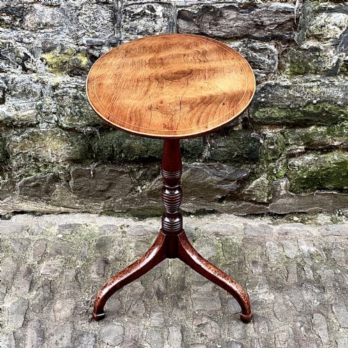 A GEORGE III MAHOGANY TILTTOP WINE TABLE - ADDITIONAL PHOTO 5