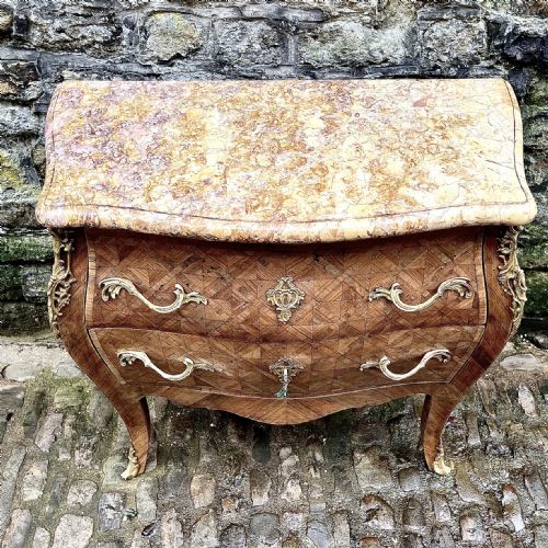 A LOUIS XV STYLE KINGWOOD CHEST OF DRAWERS STAMPED TORREZ - ADDITIONAL PHOTO 4