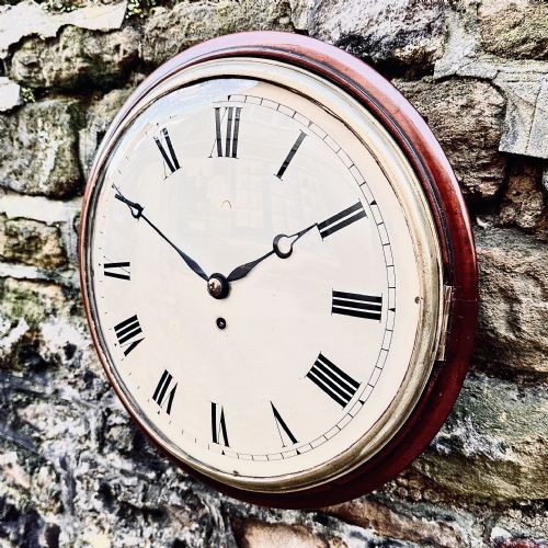 A WILLIAM IV MAHOGANY WALL CLOCK - ADDITIONAL PHOTO 2