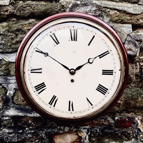 A WILLIAM IV MAHOGANY WALL CLOCK - ADDITIONAL PHOTO 5