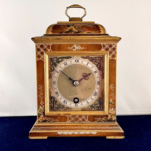 an early 20th century chinoiserie mantel clock timepiece - CATEGORY: ANTIQUE CLOCKS - DATED 1930