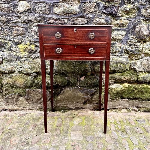 A GEORGE III MAHOGANY LAMP TABLE - ADDITIONAL PHOTO 9