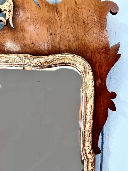 A LATE 19TH CENTURY YEW WOOD MIRROR - ADDITIONAL PHOTO 3